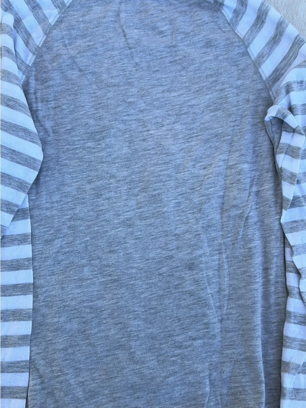Justice Gray Long Sleeve Tee with Pink & Green Holiday Graphic